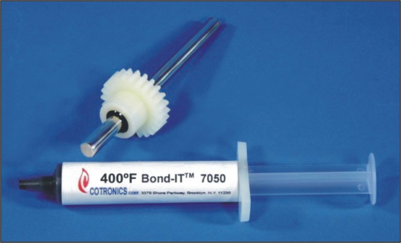 Bond-IT 7050 Bonds Nylon End Fittings to Aluminum Shafts